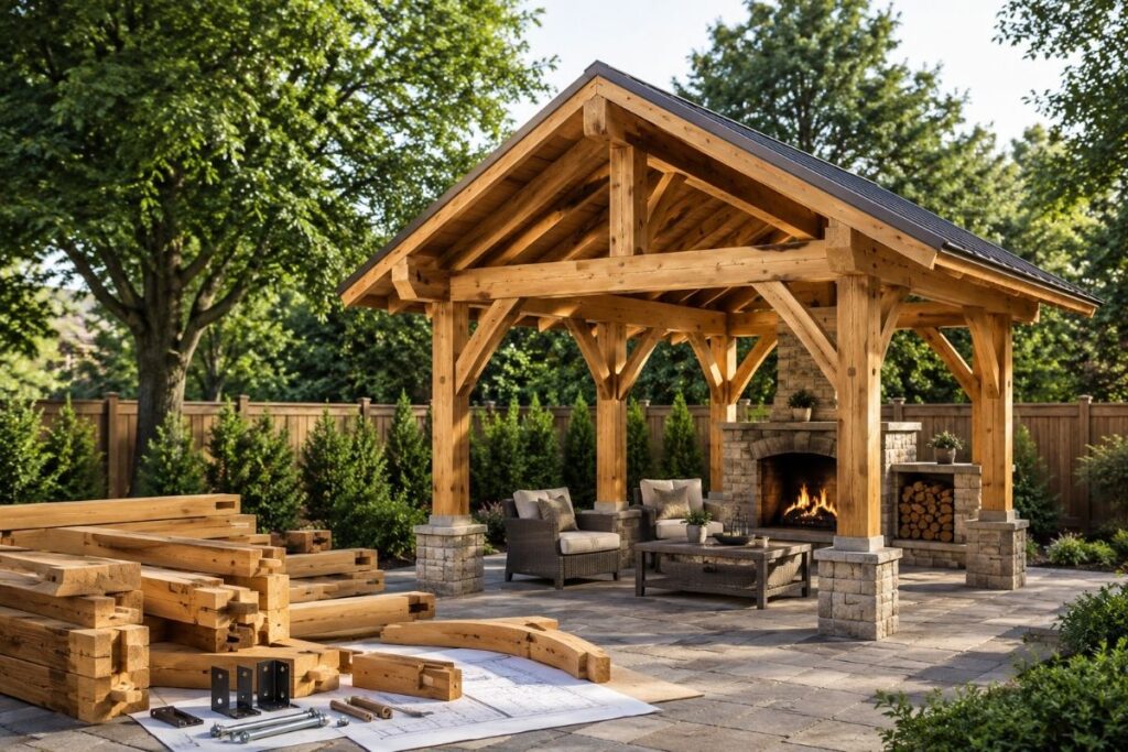 Timber Frame Pavilion Kits